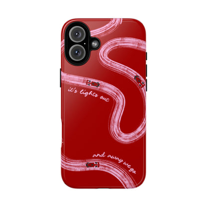 Red and Pink Lights Out F1 Phone Case Design, Trendy F1 Gift, Formula 1 Gift, Cute F1 Phone Case, Unique Formula One Phone Case