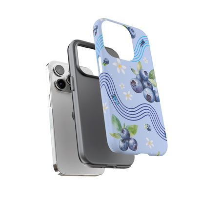 Blue F1 Williams and Blueberries Phone Case, Trendy F1 Gift, Formula 1 Gift, Cute Fruit F1 Phone Case, Unique Phone Case