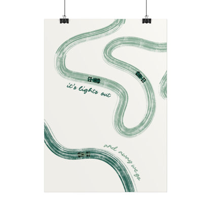 Green F1 Giclée Print Poster | Minimalist F1 Art - EU SIZING (Physical Print)