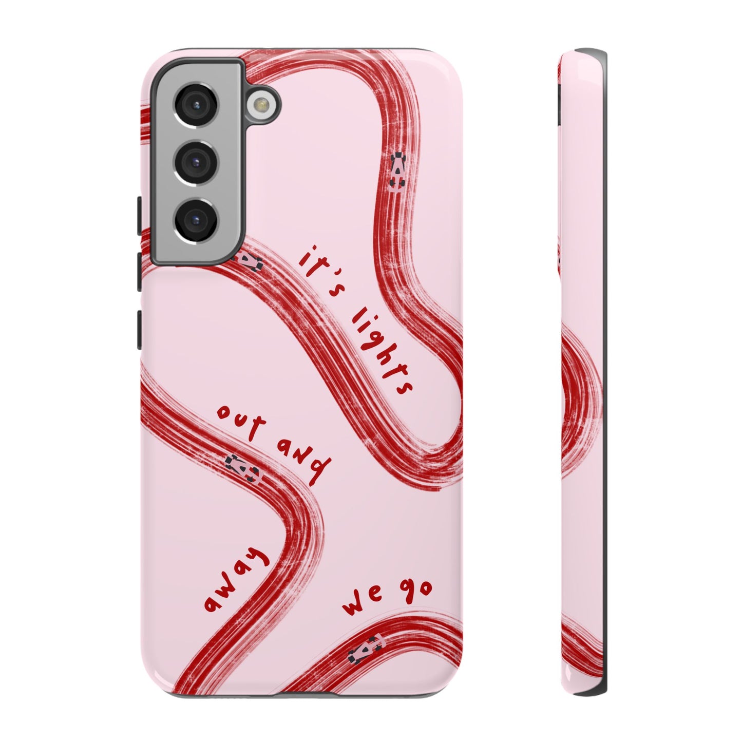 Pink and Red Lights Out F1 Phone Case Design, Trendy F1 Gift, Formula 1 Gift, Cute F1 Phone Case, Unique Formula One Phone Case