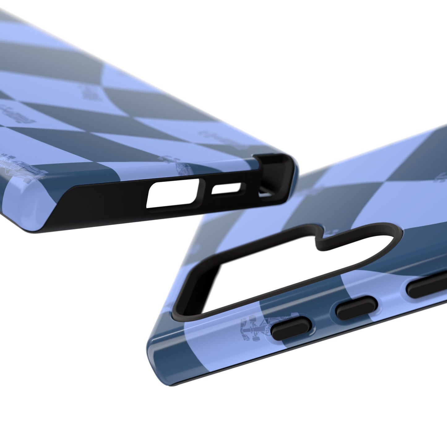 F1 Phone Case Blue Checkerboard Design, Trendy F1 Gift, Formula 1 Gift, Cute F1 Phone Case, Unique Formula One Phone Case