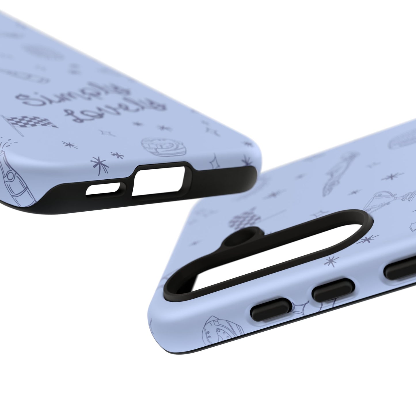 Blue Doodle "Simply Lovely" F1 Phone Case Design