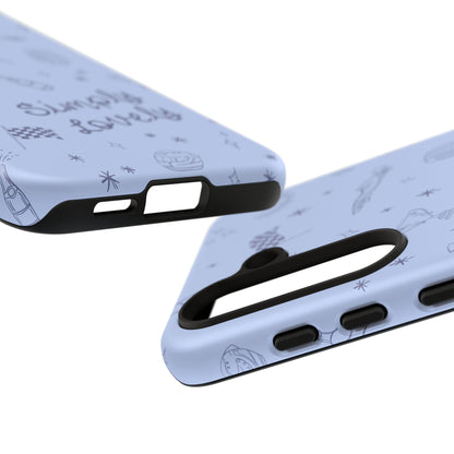 Blue Doodle "Simply Lovely" F1 Phone Case Design