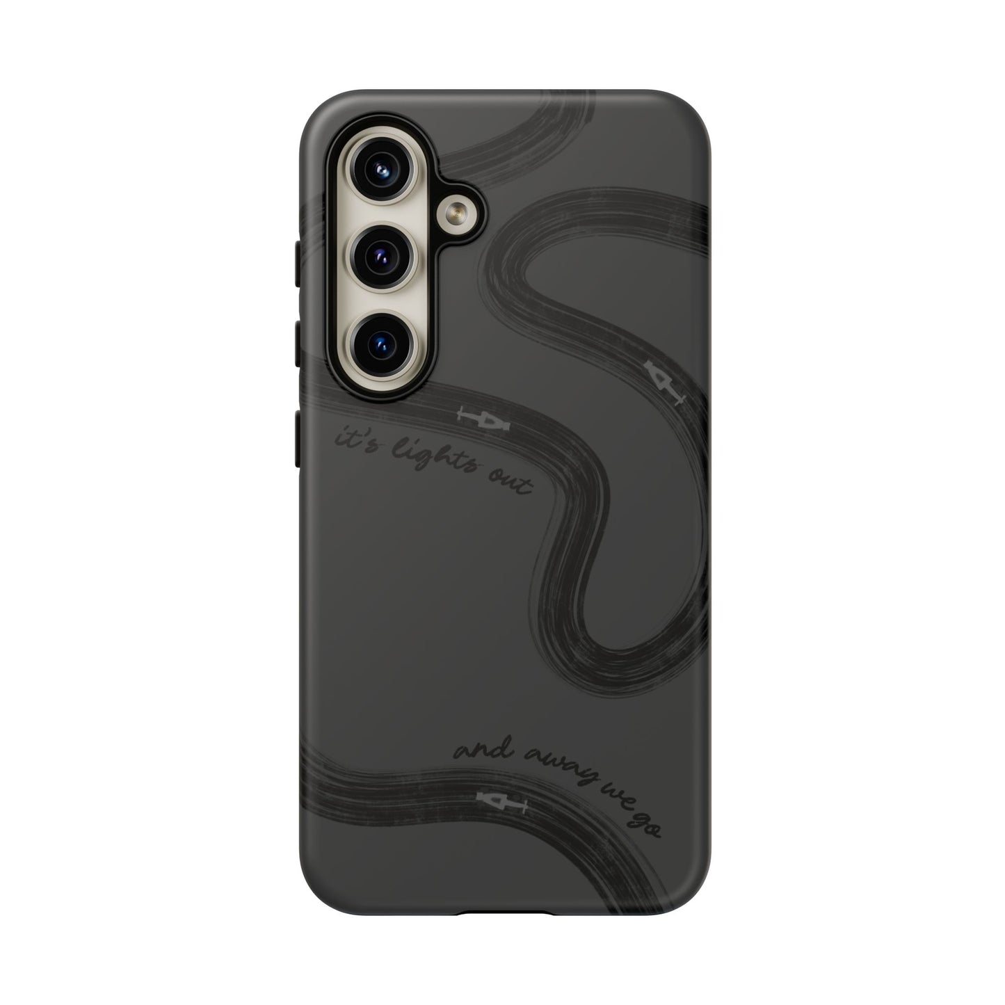 F1 Phone Case Monochrome Black Painted "its lights out and away we go", Trendy F1 Gift, Formula 1 Gift, Cute F1 Phone Case, Phone Case
