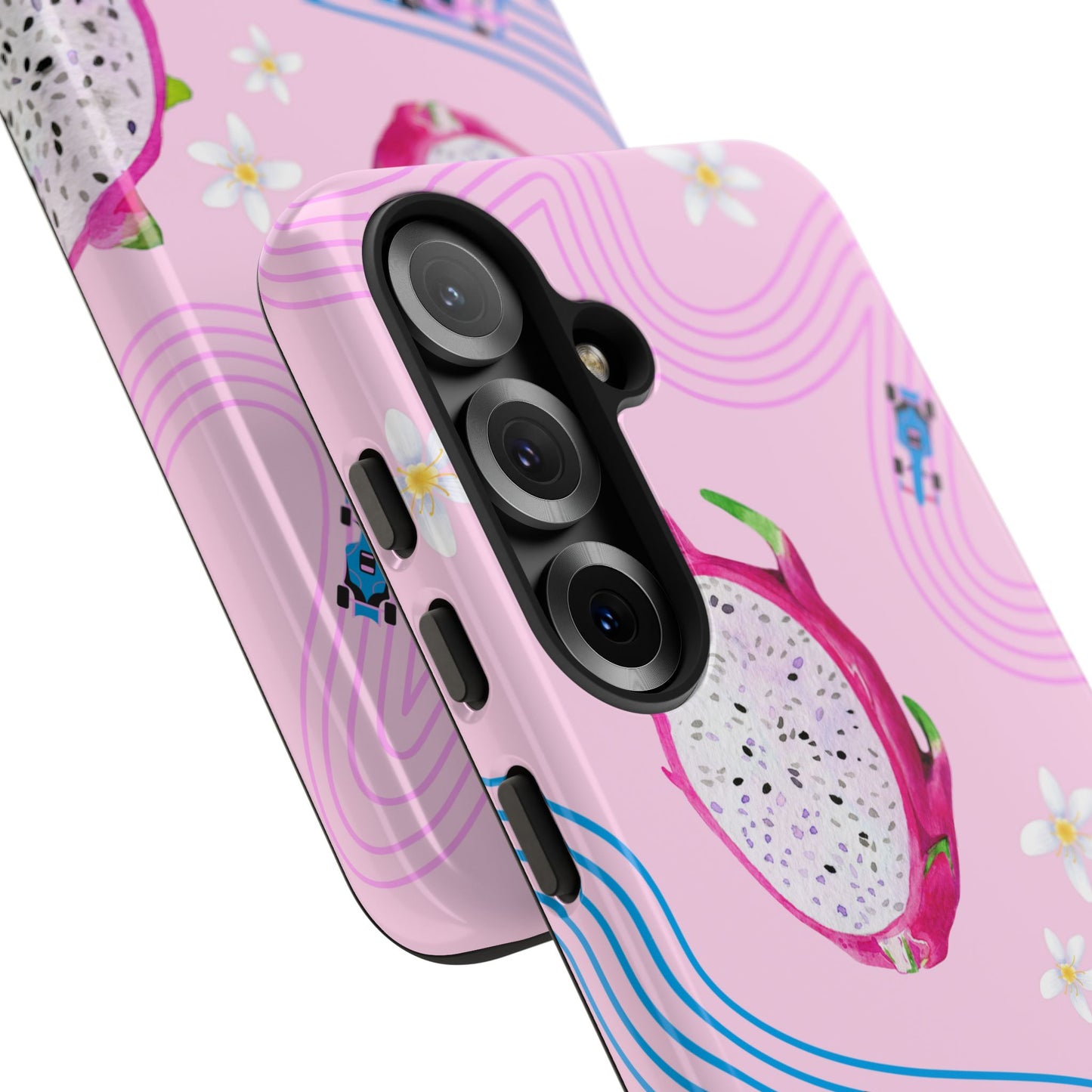 Pink F1 Alpine and Dragonfruit Phone Case, Trendy F1 Gift, Formula 1 Gift, Cute Fruit F1 Phone Case, Unique Phone Case