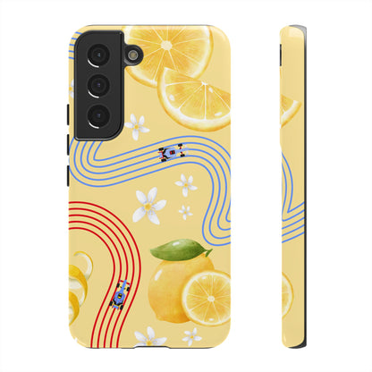 Yellow F1 Racing Bulls and Lemons Phone Case, Trendy F1 Gift, Formula 1 Gift, Cute Fruit F1 Phone Case, Unique Phone Case