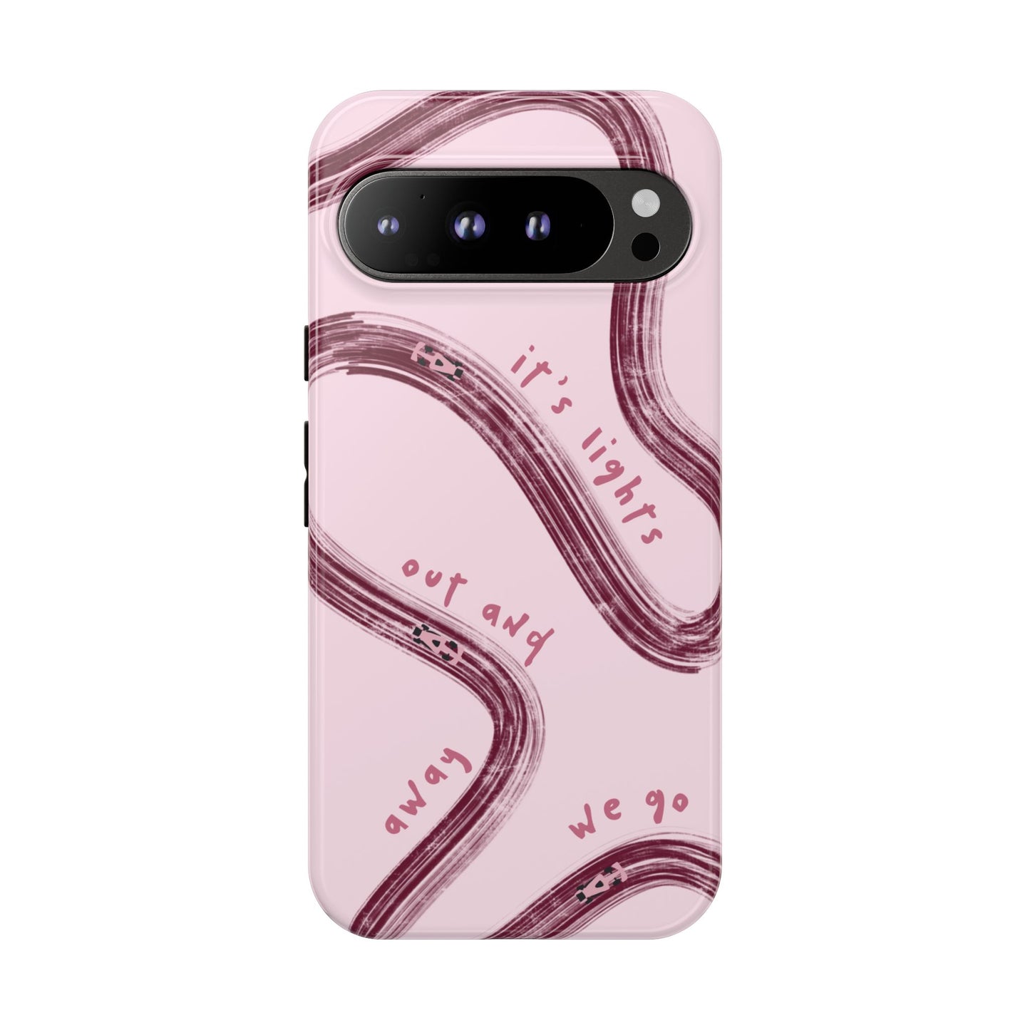 Pink Lights Out F1 Phone Case Design, Trendy F1 Gift, Formula 1 Gift, Cute F1 Phone Case, Unique Formula One Phone Case