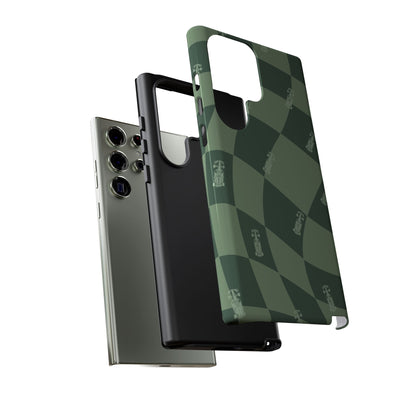 F1 Phone Case Green Checkerboard Design, Trendy F1 Gift, Formula 1 Gift, Cute F1 Phone Case, Unique Formula One Phone Case