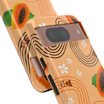 Orange F1 McLaren and Papaya Phone Case, Trendy F1 Gift, Formula 1 Gift, Cute Fruit F1 Phone Case, Unique Phone Case