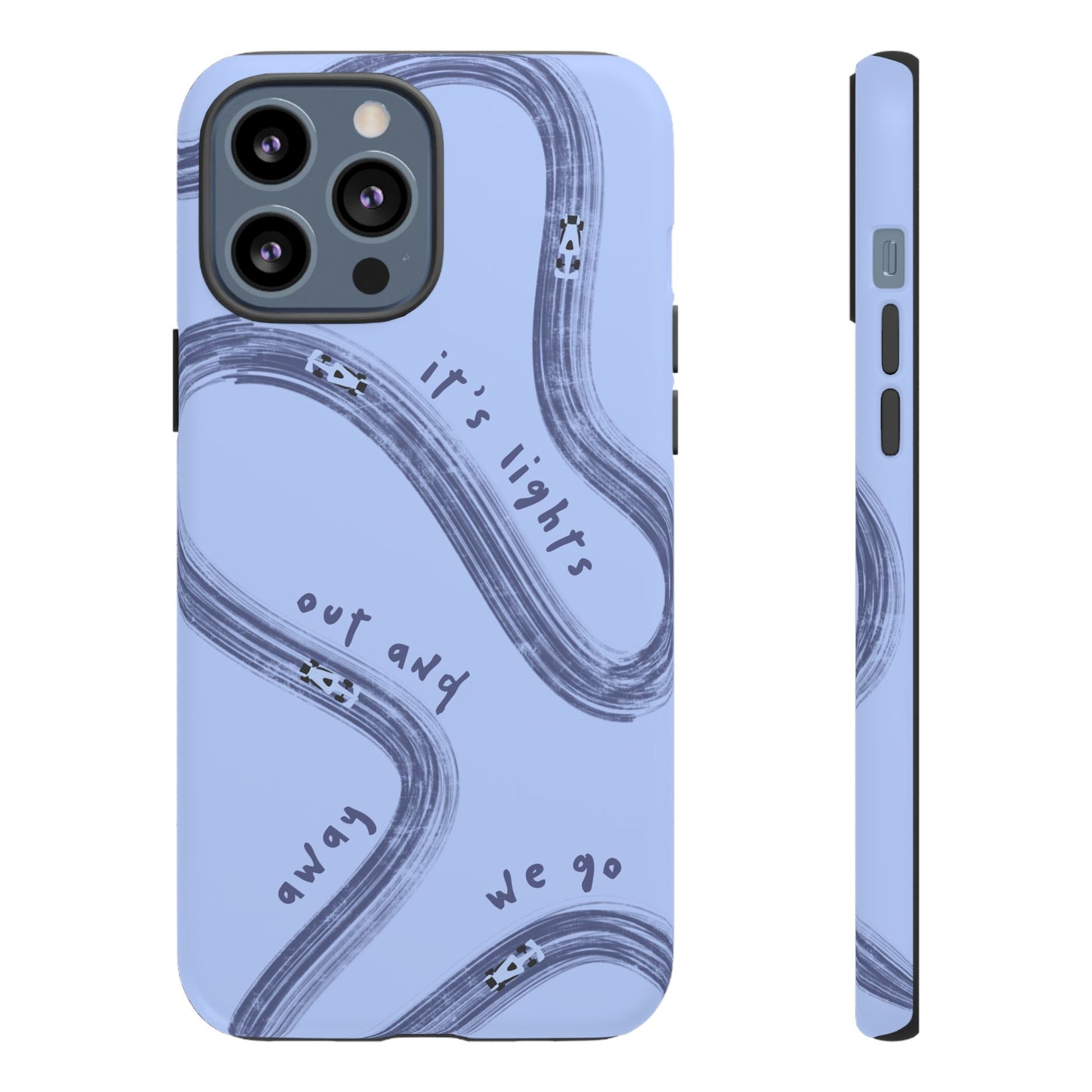 Blue Lights Out F1 Phone Case Design, Trendy F1 Gift, Formula 1 Gift, Cute F1 Phone Case, Unique Formula One Phone Case