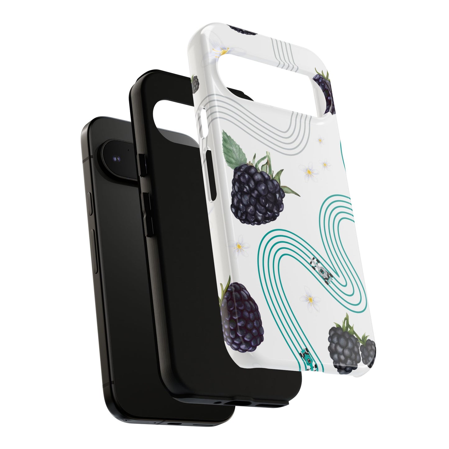 F1 Mercedes and Blackberries Phone Case , Trendy F1 Gift, Formula 1 Gift, Cute Fruit F1 Phone Case, Unique Phone Case