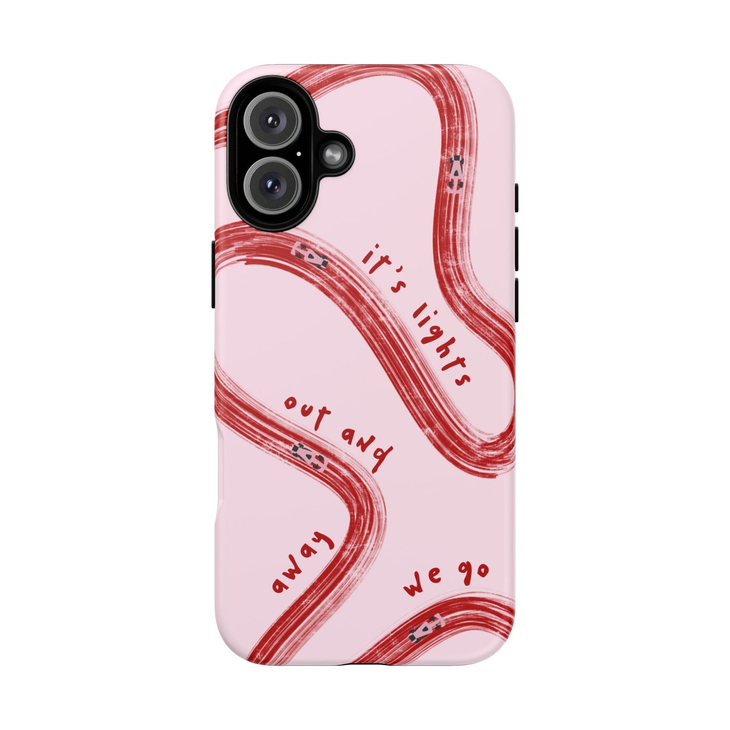Pink and Red Lights Out F1 Phone Case Design, Trendy F1 Gift, Formula 1 Gift, Cute F1 Phone Case, Unique Formula One Phone Case