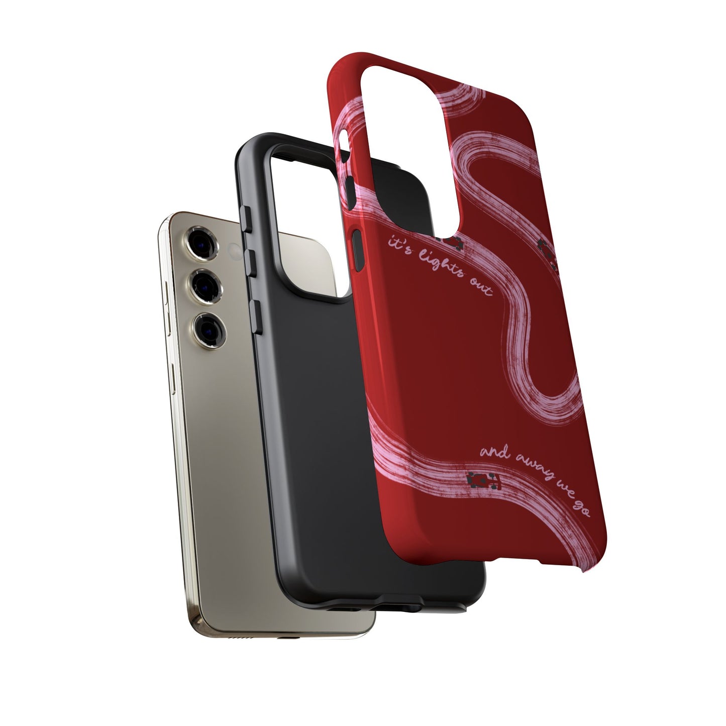 Red and Pink Lights Out F1 Phone Case Design, Trendy F1 Gift, Formula 1 Gift, Cute F1 Phone Case, Unique Formula One Phone Case