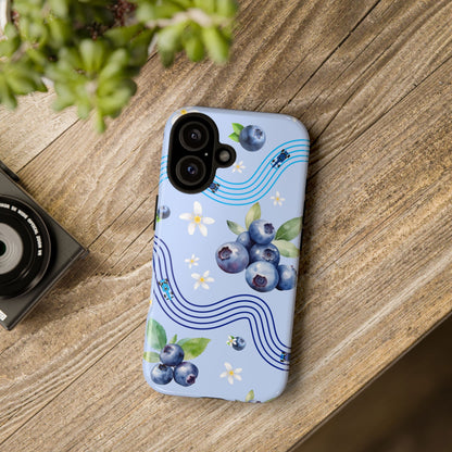 Blue F1 Williams and Blueberries Phone Case, Trendy F1 Gift, Formula 1 Gift, Cute Fruit F1 Phone Case, Unique Phone Case