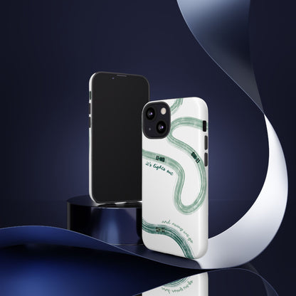 F1 Phone Case Green Painted "its lights out and away we go", Trendy F1 Gift, Formula 1 Gift, Cute F1 Phone Case, Gift for F1 Fans