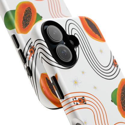 F1 McLaren and Papaya Phone Case , Trendy F1 Gift, Formula 1 Gift, Cute Fruit F1 Phone Case, Unique Phone Case
