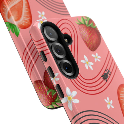 Red F1 Audi and Strawberries Phone Case, Trendy F1 Gift, Formula 1 Gift, Cute Fruit F1 Phone Case, Unique Phone Case