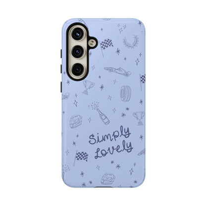 Blue Doodle "Simply Lovely" F1 Phone Case Design