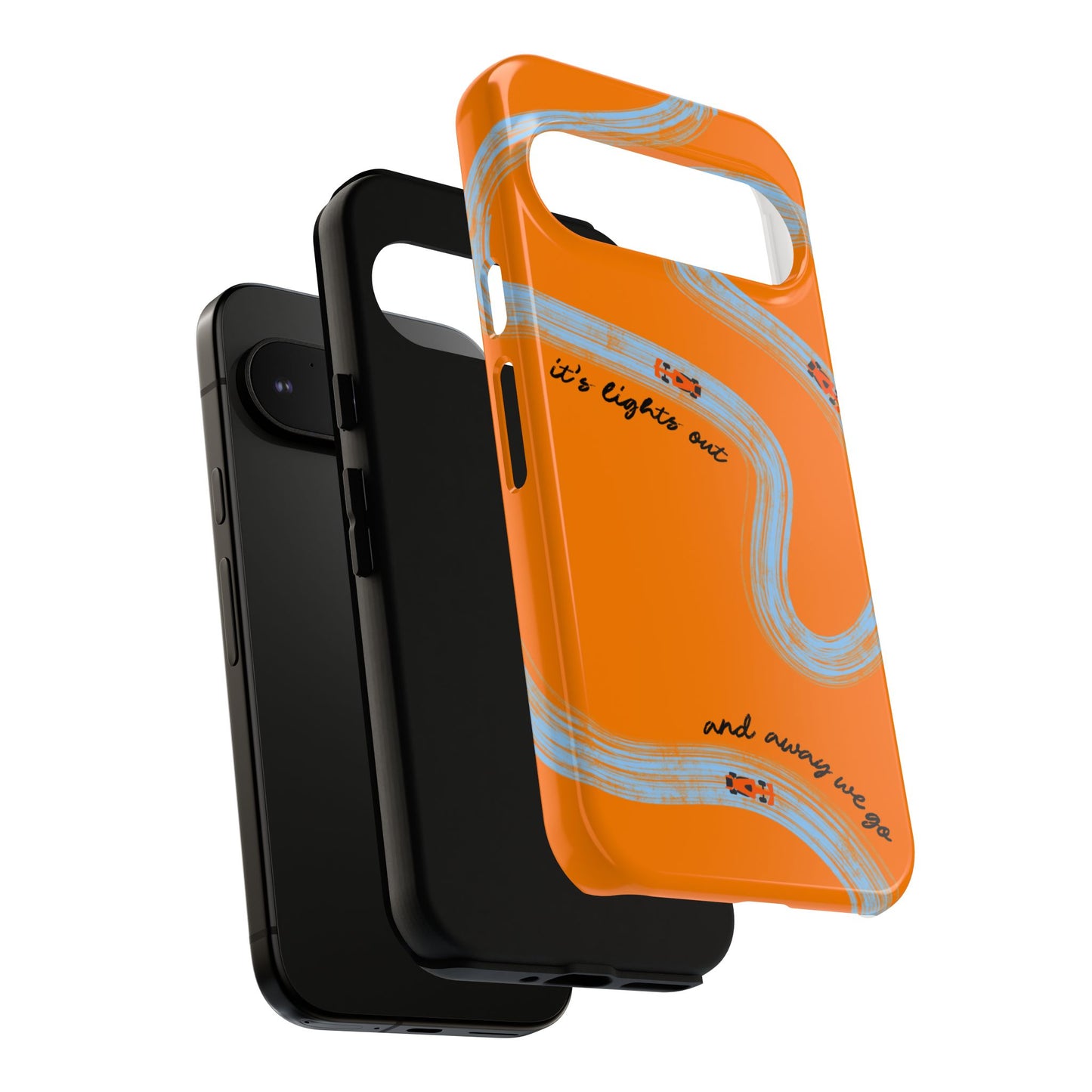 F1 Phone Case McLaren Painted "its lights out and away we go", Trendy F1 Gift, Formula 1 Gift, Cute F1 Phone Case, Phone Case