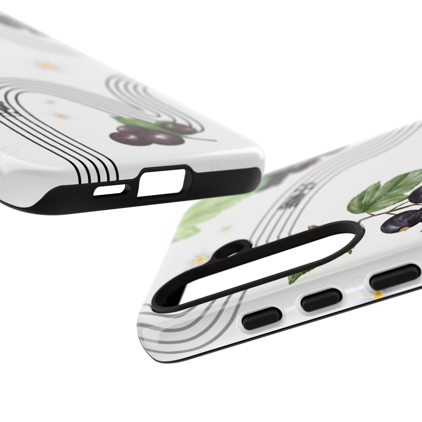F1 Cadillac and Black Currants Phone Case, Trendy F1 Gift, Formula 1 Gift, Cute Fruit F1 Phone Case, Unique Phone Case