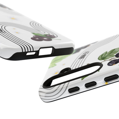 F1 Cadillac and Black Currants Phone Case, Trendy F1 Gift, Formula 1 Gift, Cute Fruit F1 Phone Case, Unique Phone Case