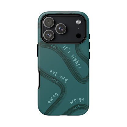 Teal Lights Out F1 Phone Case Design, Trendy F1 Gift, Formula 1 Gift, Cute F1 Phone Case, Unique Formula One Phone Case