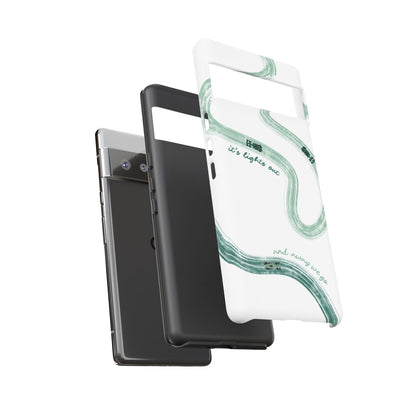 F1 Phone Case Green Painted "its lights out and away we go", Trendy F1 Gift, Formula 1 Gift, Cute F1 Phone Case, Gift for F1 Fans