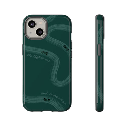 F1 Phone Case Monochrome Green Painted "its lights out and away we go", Trendy F1 Gift, Formula 1 Gift, Cute F1 Phone Case, Phone Case