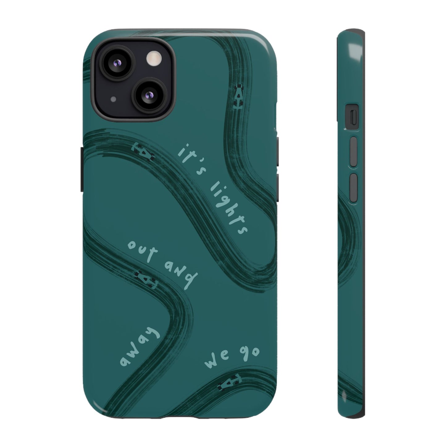 Teal Lights Out F1 Phone Case Design, Trendy F1 Gift, Formula 1 Gift, Cute F1 Phone Case, Unique Formula One Phone Case