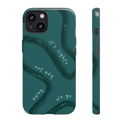Teal Lights Out F1 Phone Case Design, Trendy F1 Gift, Formula 1 Gift, Cute F1 Phone Case, Unique Formula One Phone Case