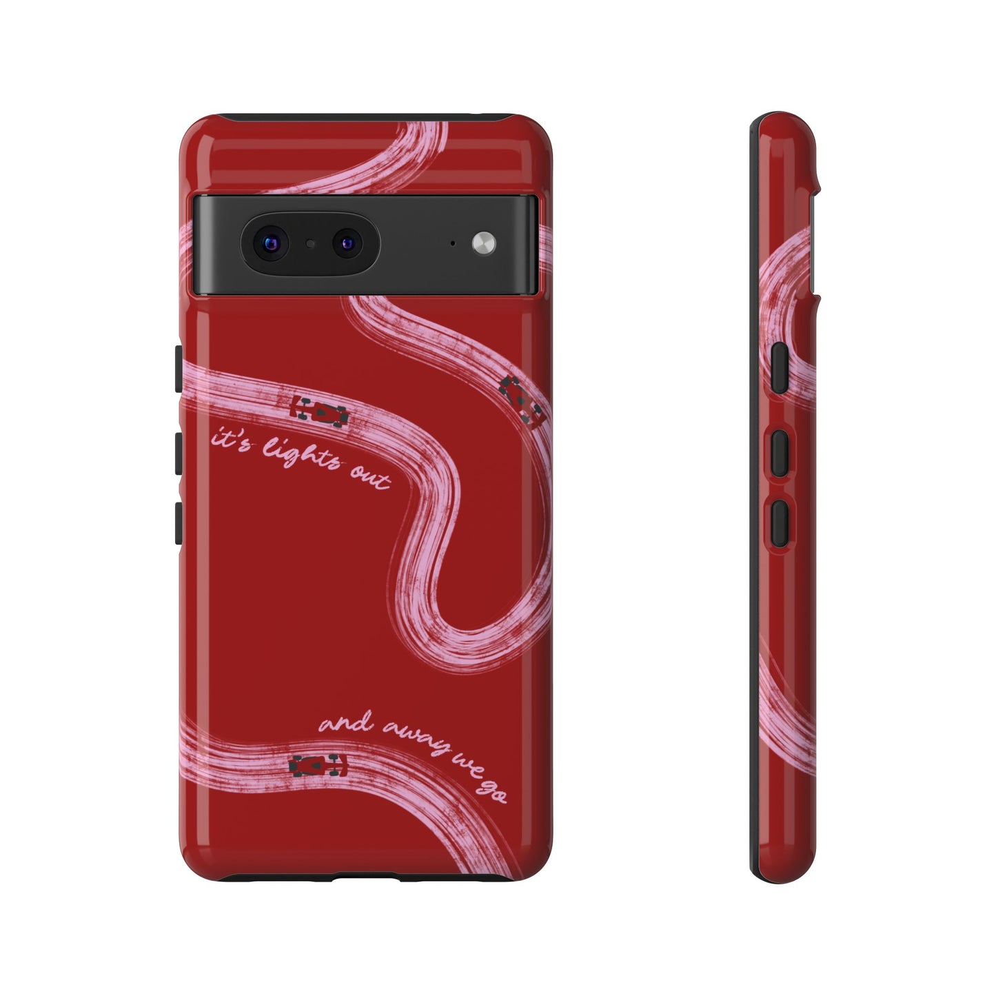 Red and Pink Lights Out F1 Phone Case Design, Trendy F1 Gift, Formula 1 Gift, Cute F1 Phone Case, Unique Formula One Phone Case