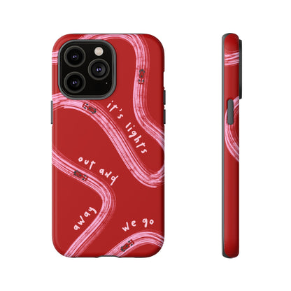 Red and Pink Lights Out F1 Phone Case Design, Trendy F1 Gift, Formula 1 Gift, Cute F1 Phone Case, Unique Formula One Phone Case