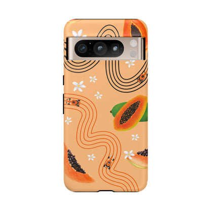 Orange F1 McLaren and Papaya Phone Case, Trendy F1 Gift, Formula 1 Gift, Cute Fruit F1 Phone Case, Unique Phone Case