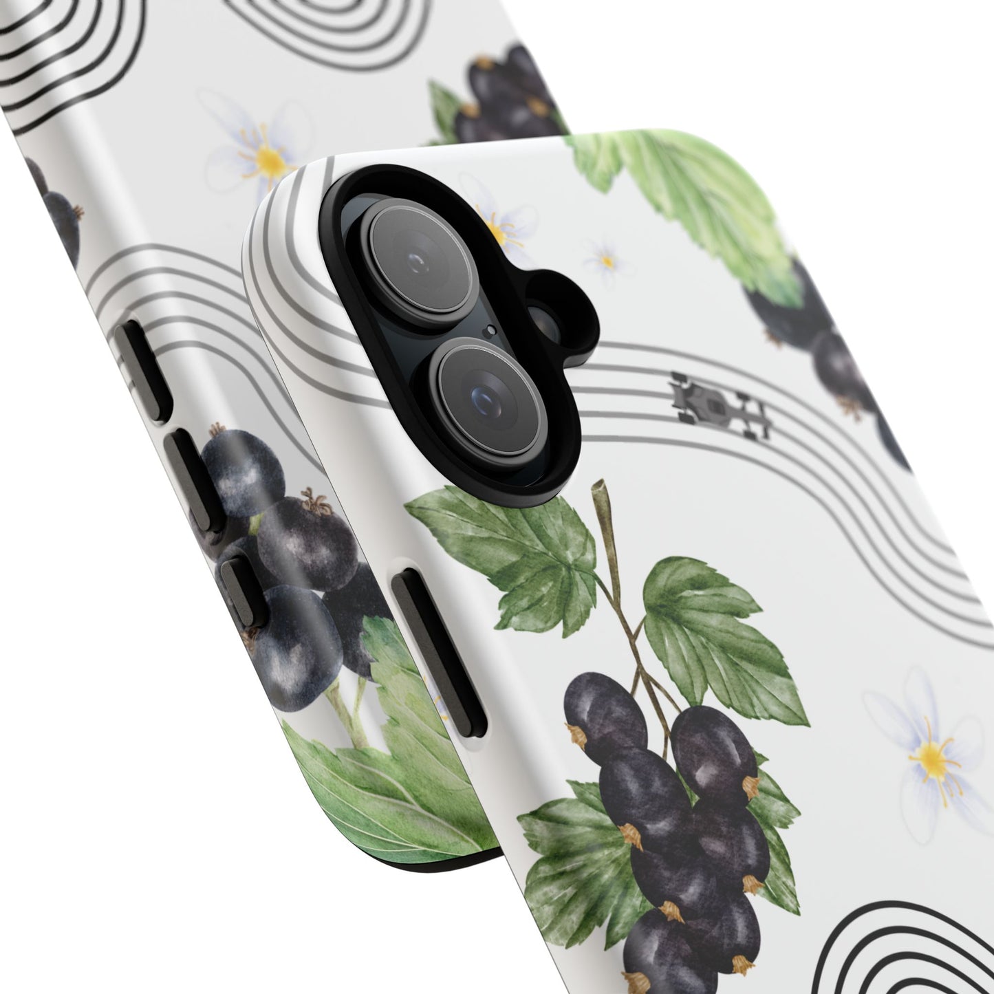 F1 Cadillac and Black Currants Phone Case, Trendy F1 Gift, Formula 1 Gift, Cute Fruit F1 Phone Case, Unique Phone Case