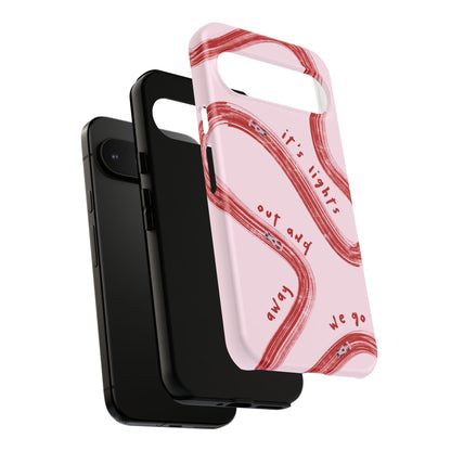 Pink and Red Lights Out F1 Phone Case Design, Trendy F1 Gift, Formula 1 Gift, Cute F1 Phone Case, Unique Formula One Phone Case