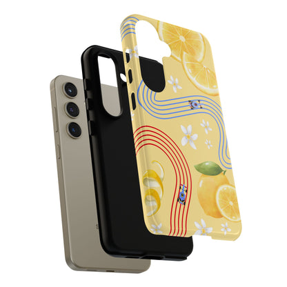 Yellow F1 Racing Bulls and Lemons Phone Case, Trendy F1 Gift, Formula 1 Gift, Cute Fruit F1 Phone Case, Unique Phone Case