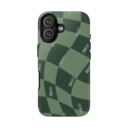 F1 Phone Case Green Checkerboard Design, Trendy F1 Gift, Formula 1 Gift, Cute F1 Phone Case, Unique Formula One Phone Case