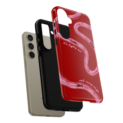 Red and Pink Lights Out F1 Phone Case Design, Trendy F1 Gift, Formula 1 Gift, Cute F1 Phone Case, Unique Formula One Phone Case