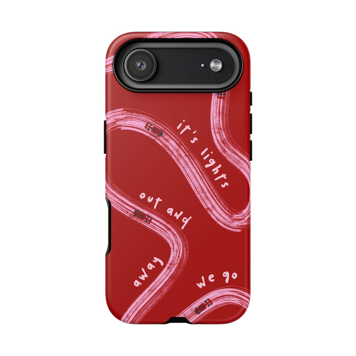 Red and Pink Lights Out F1 Phone Case Design, Trendy F1 Gift, Formula 1 Gift, Cute F1 Phone Case, Unique Formula One Phone Case