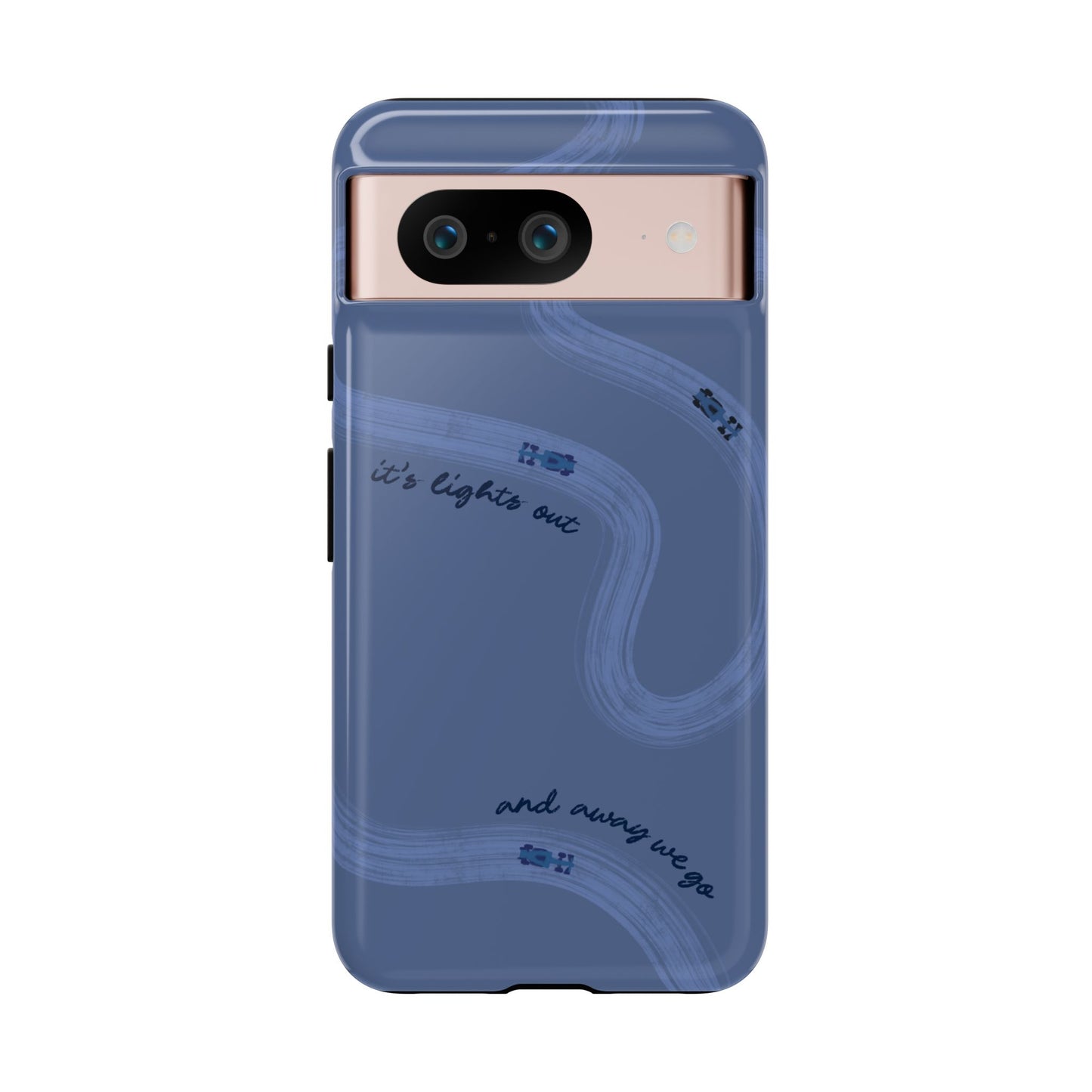 F1 Phone Case Monochrome Dark Blue Painted "its lights out and away we go", Trendy F1 Gift, Formula 1 Gift, Cute F1 Phone Case, Phone Case