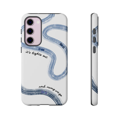 F1 Phone Case Blue Painted "its lights out and away we go", Trendy F1 Gift, Formula 1 Gift, Cute F1 Phone Case, Gift for F1 Fans