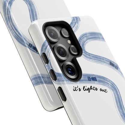 F1 Phone Case Blue Painted "its lights out and away we go", Trendy F1 Gift, Formula 1 Gift, Cute F1 Phone Case, Gift for F1 Fans