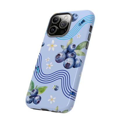 Blue F1 Williams and Blueberries Phone Case, Trendy F1 Gift, Formula 1 Gift, Cute Fruit F1 Phone Case, Unique Phone Case