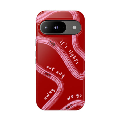 Red and Pink Lights Out F1 Phone Case Design, Trendy F1 Gift, Formula 1 Gift, Cute F1 Phone Case, Unique Formula One Phone Case