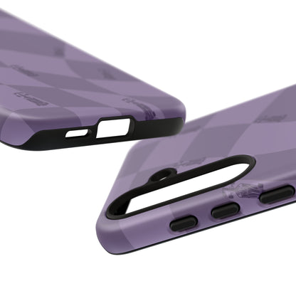 F1 Phone Case Purple Checkered Design, Trendy F1 Gift, Formula 1 Gift, Cute F1 Phone Case, Unique Formula One Phone Case