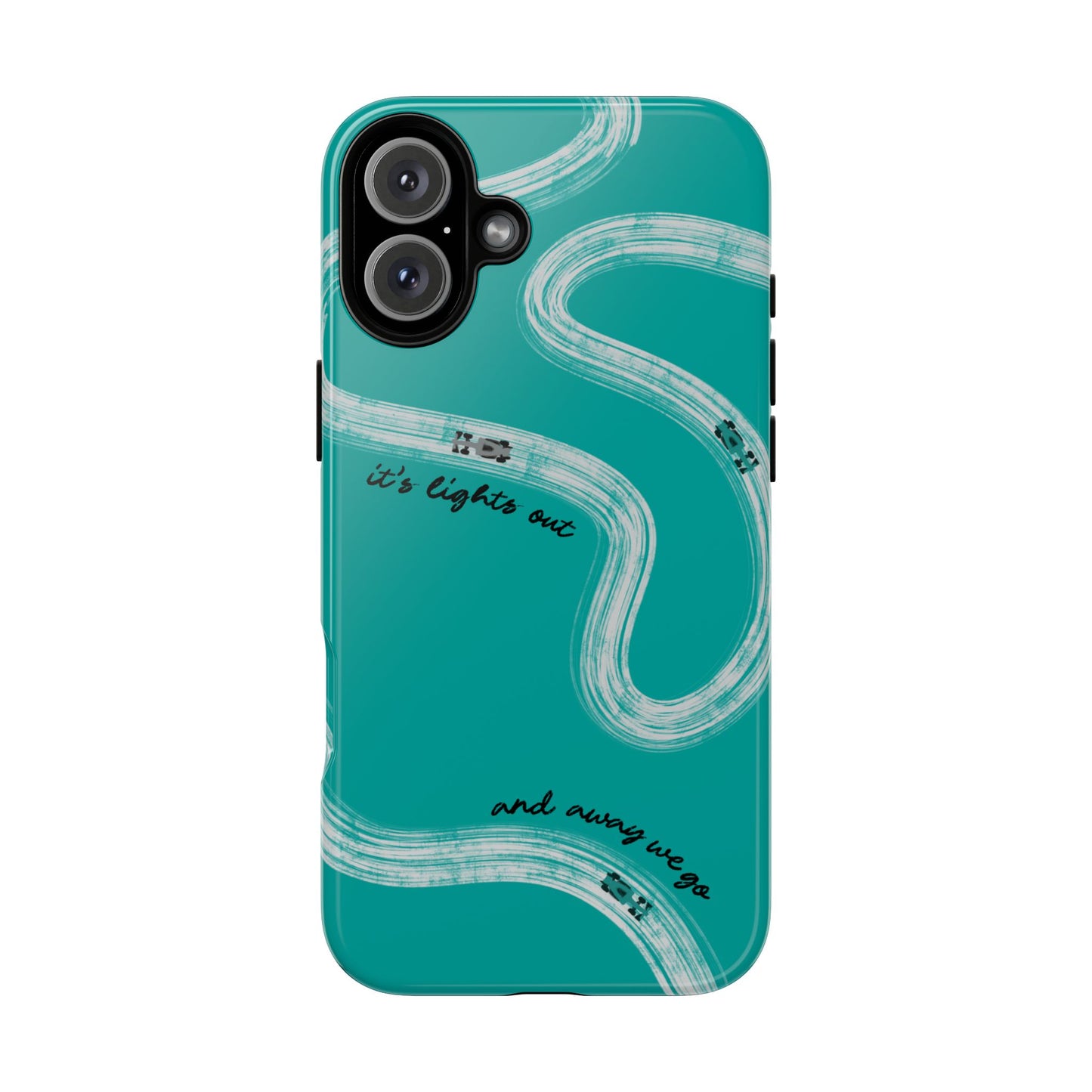 Mercedes F1 Phone Case Painted "its lights out and away we go", Trendy F1 Gift, Formula 1 Gift, Cute F1 Phone Case