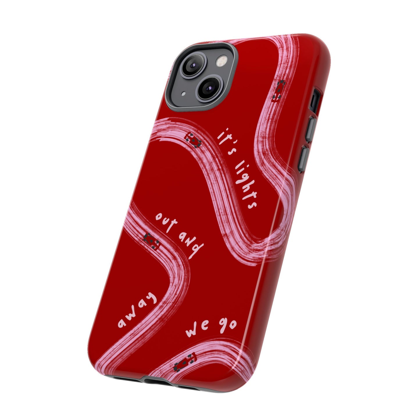 Red and Pink Lights Out F1 Phone Case Design, Trendy F1 Gift, Formula 1 Gift, Cute F1 Phone Case, Unique Formula One Phone Case