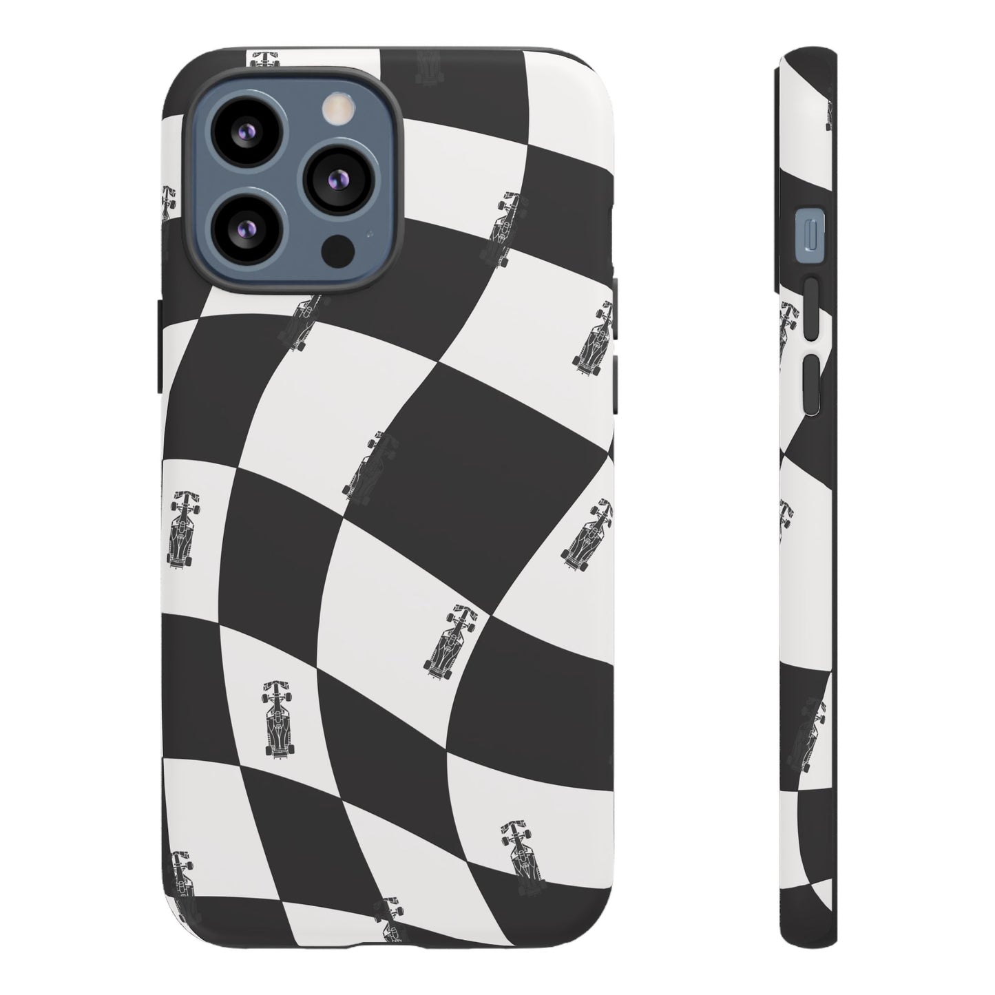 F1 Phone Case Black and White Checkered Design, Trendy F1 Gift, Formula 1 Gift, Cute F1 Phone Case, Unique Formula One Phone Case