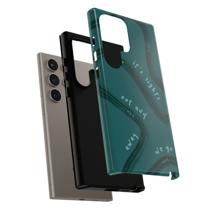 Teal Lights Out F1 Phone Case Design, Trendy F1 Gift, Formula 1 Gift, Cute F1 Phone Case, Unique Formula One Phone Case