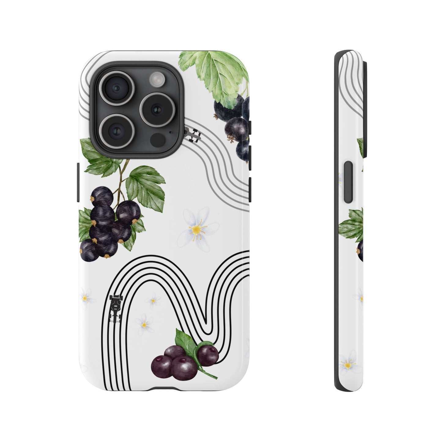 F1 Cadillac and Black Currants Phone Case, Trendy F1 Gift, Formula 1 Gift, Cute Fruit F1 Phone Case, Unique Phone Case